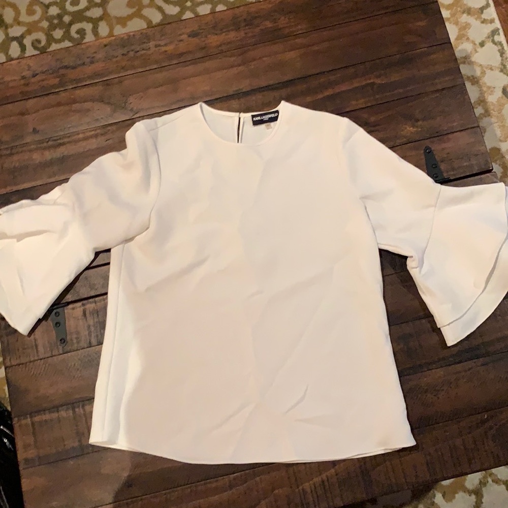 Karl Lagerfeld Bell Sleeve Top